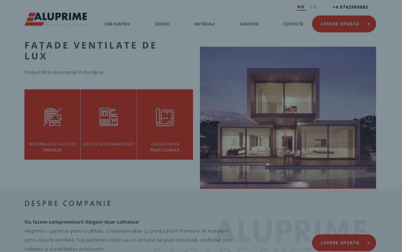 Site-ul pentru compania Euroline-Construct