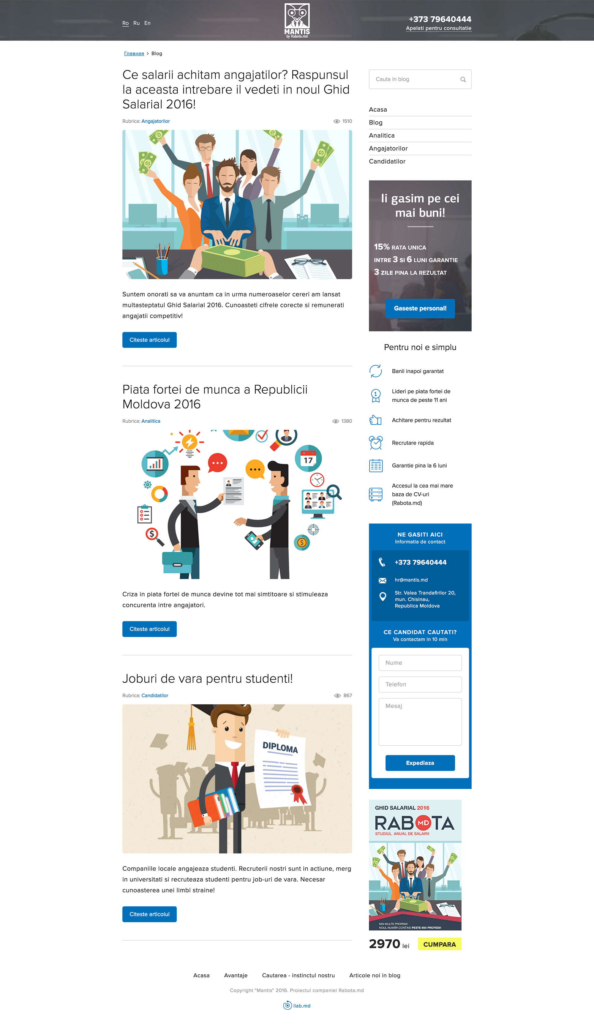 Website development for a recruitment company