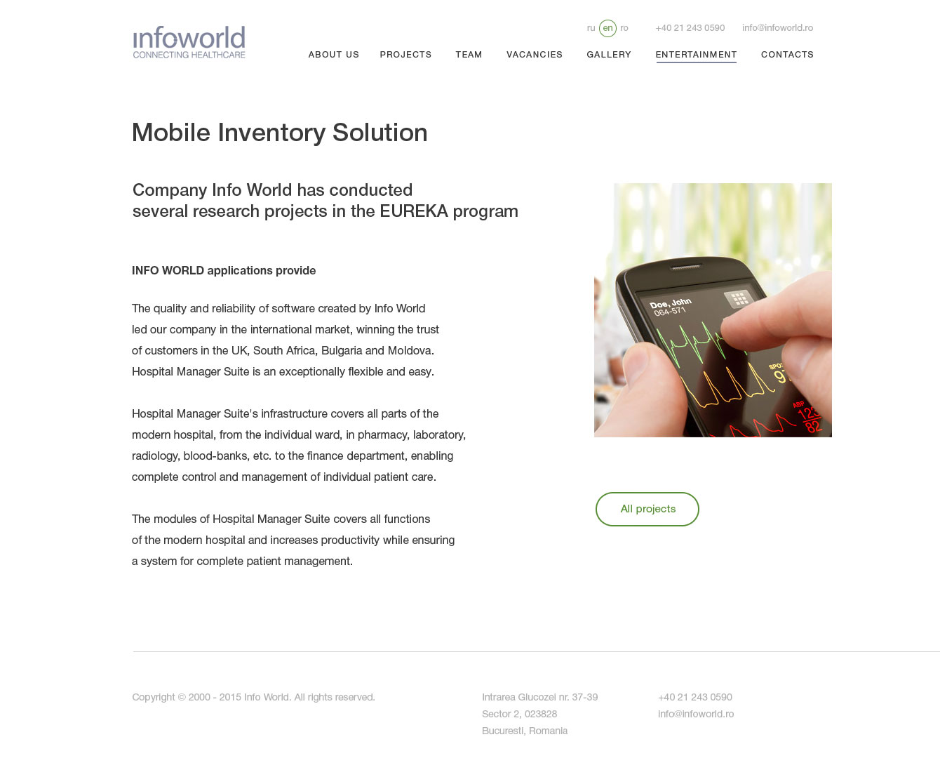 Website for Infoworld Company