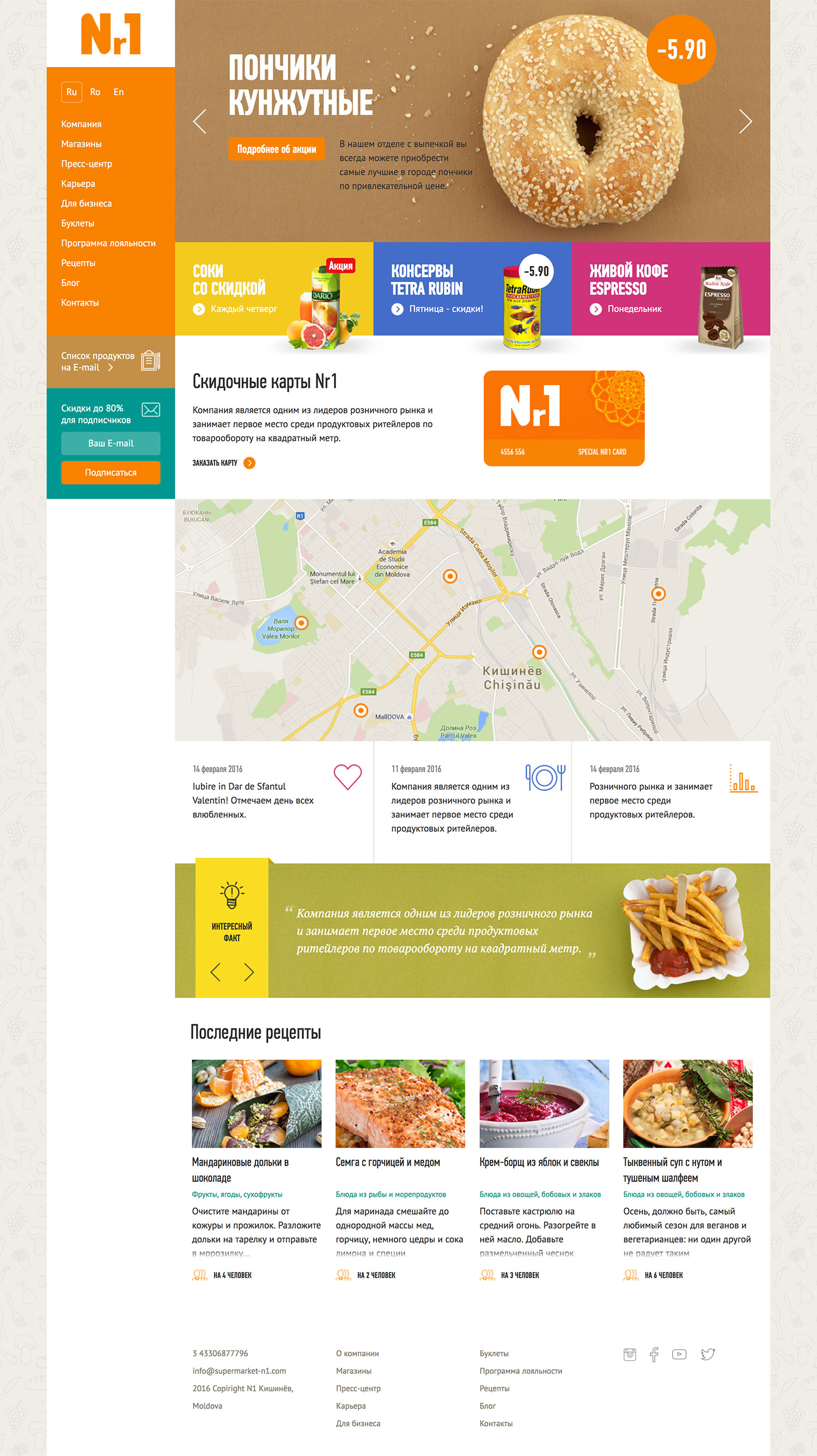 Website of supermarket nr1.md – impressive, fast and stylish