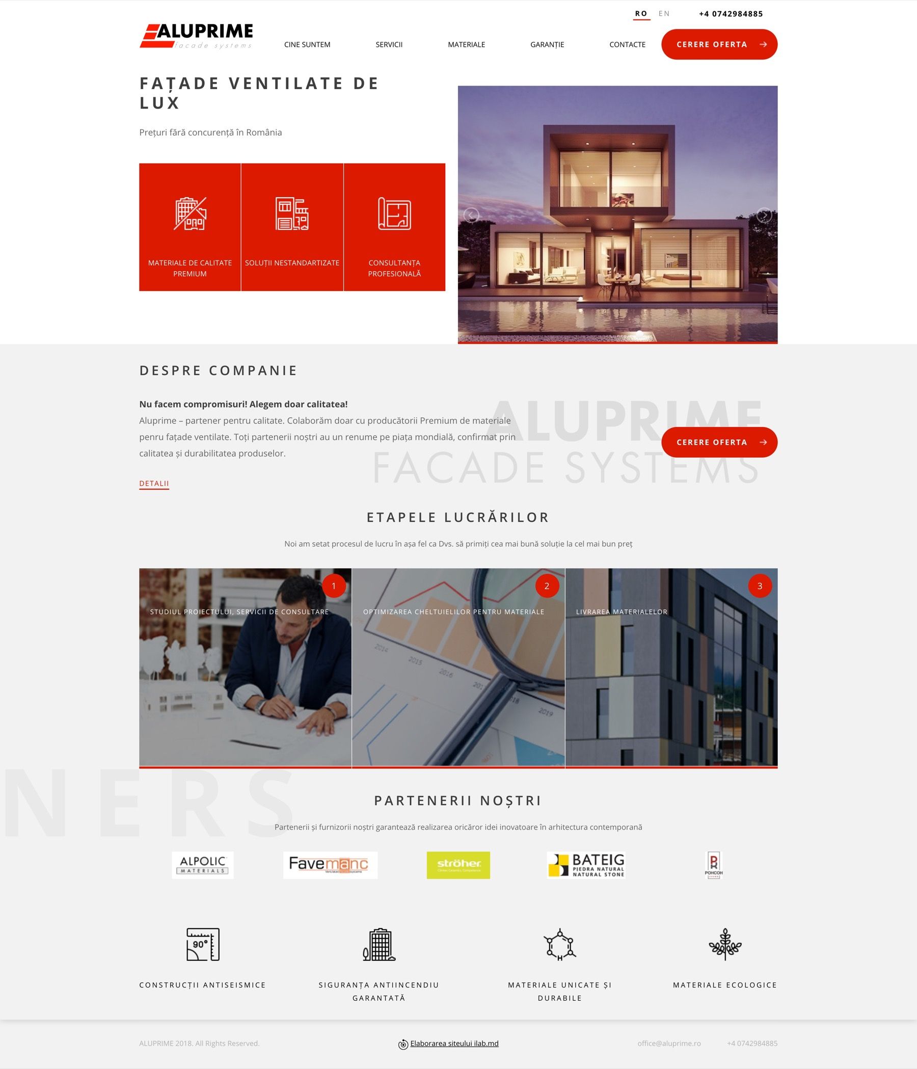 Website for Euroline-Construct